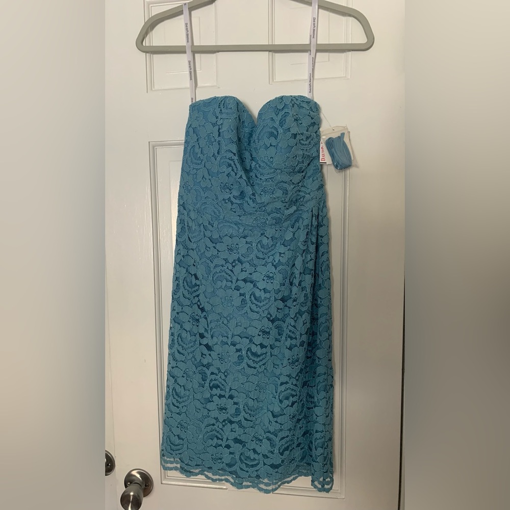 Lace Strapless Mini Dress